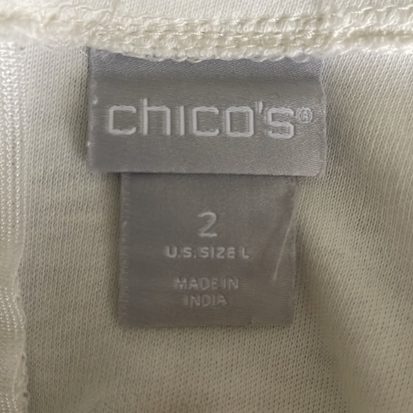 Chico’s Women’s Mock Turtleneck Tunic Blouse Cream L - Picture 5 of 6